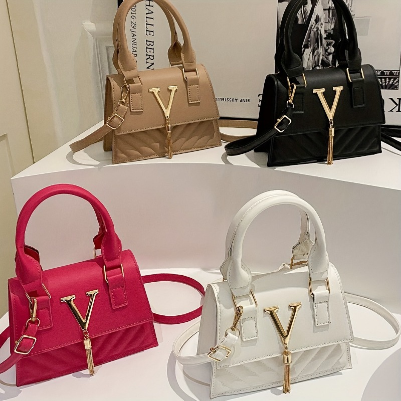 Women'S Shoes Louis Vuitton - กระเป๋าแฟชั่นแบบมีหูหิ้ว, กระเป๋าสะพายทรง V สีทองพร้อมสายสะพายถอดได้, กระเป๋าสะพายข้างสุดหรูสำหรับผู้หญิง