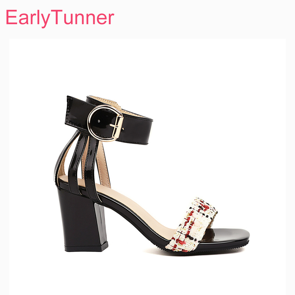 Women'S Shoes In Size 12 - รองเท้าส้นสูงแบบรัดข้อเท้าผ้าทวีดสำหรับฤดูร้อนปี 2026 สำหรับผู้หญิง หัวเหลี่ยม ส้นสูง รองเท้าเดรส