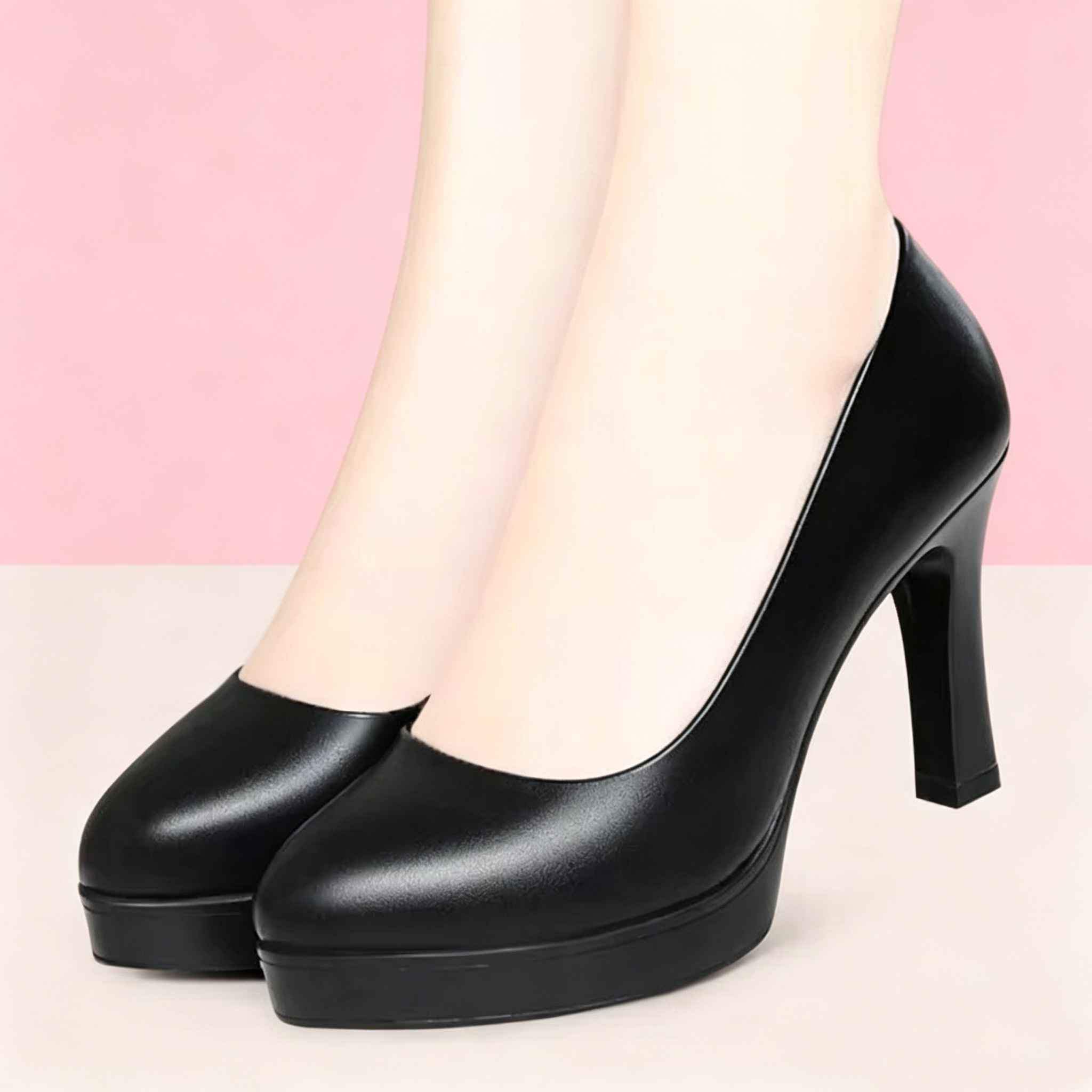 Court Heel Pointed - 6.5 ซม.8.5 ซม.ทั้งหมดสํานักงานสุภาพสตรีBreathableสบายตื้นผู้หญิงปั๊ม 2025 ฤดูใบไม้ร่วงMedรองเท้าส้นสูงรองเท้าสําหรับชุดCourt