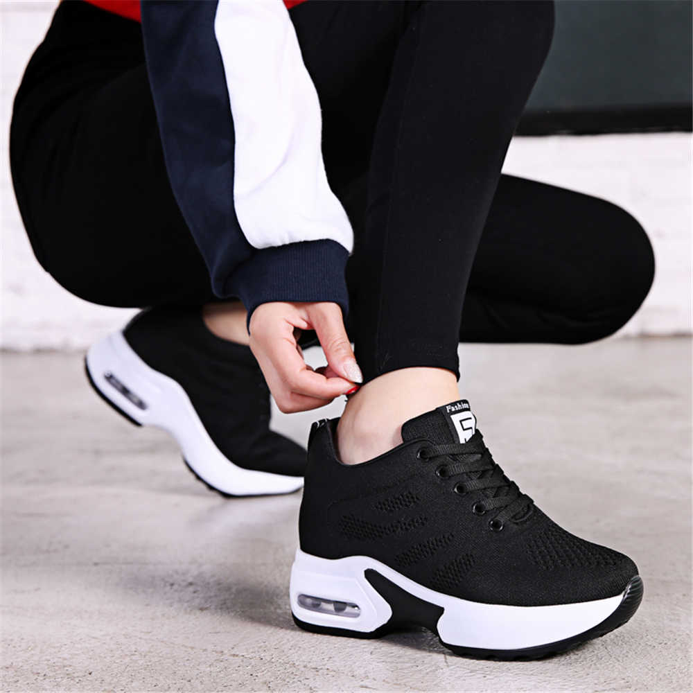 Women Shoes Types - ความสูงขึ้นผ้ารองเท้าผ้าใบที่ดีที่สุดรองเท้าไม่มีส้นรองเท้าผู้หญิง 34 ขนาดหรูหราบู๊ทผู้หญิงกีฬาประเภทออกกำลังกายคุณภาพสูง