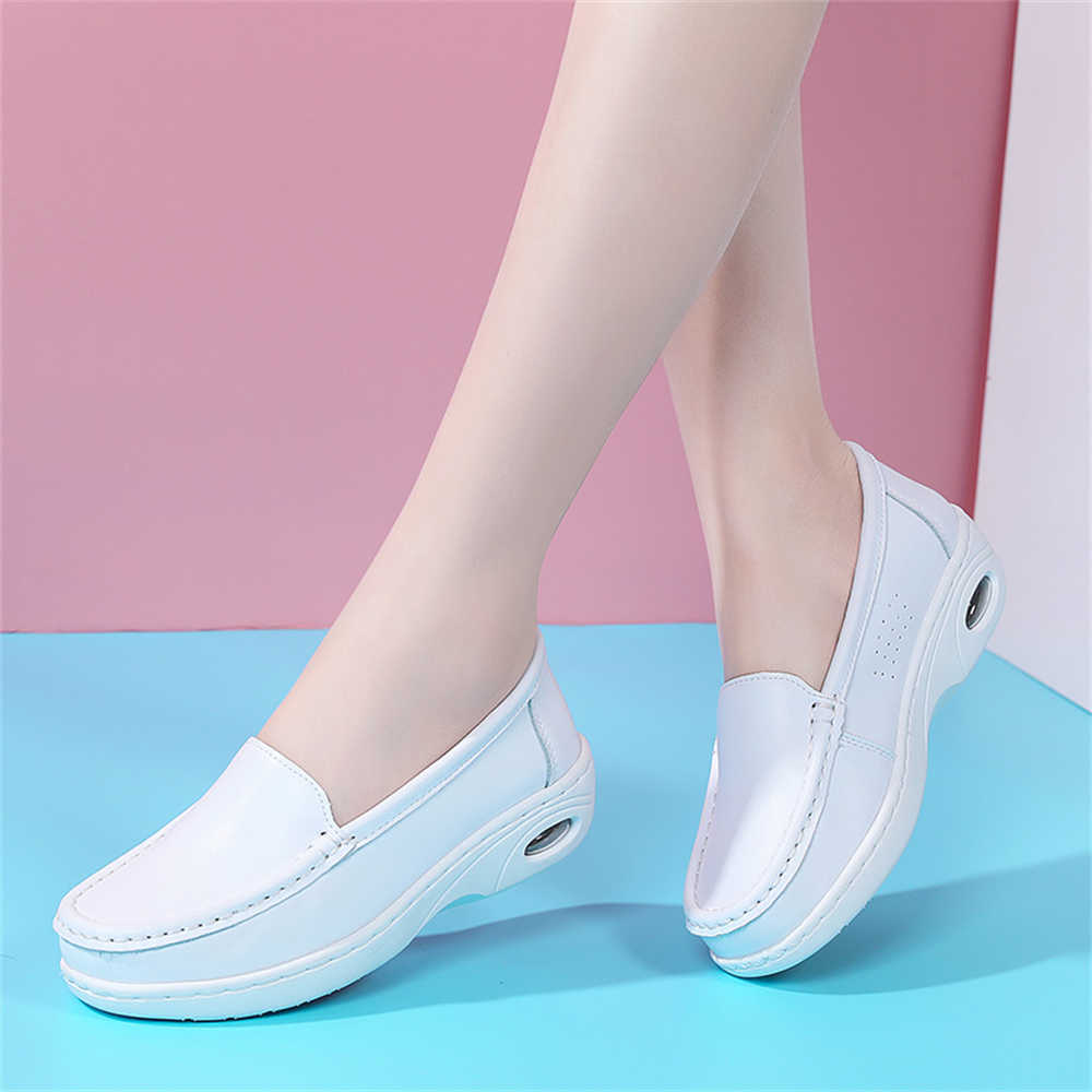 Women Shoes Types - Chunky สีขาวส้นรองเท้า Oxford รองเท้าส้นสูงรองเท้าผู้หญิงรองเท้ารองเท้าผ้าใบกีฬา Joggings ใหม่