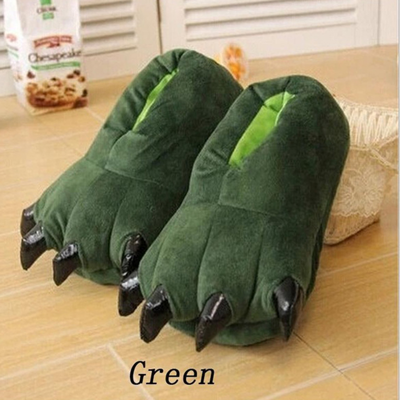 Women'S Shoes To Men'S - รองเท้าแตะในบ้านสำหรับฤดูหนาว นุ่ม อุ่น สบาย สำหรับผู้หญิงและผู้ชาย ลายอุ้งเท้าสัตว์