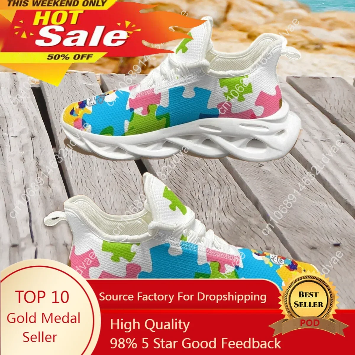 Women Shoes Running - รองเท้าวิ่งเพื่อการกีฬาเพื่อสร้างความตระหนักเกี่ยวกับออทิสติก รองเท้าผ้าใบผู้ชายแบบทนทาน นุ่มสบาย ดีไซน์ใหม่ คุณภาพสูง พื้นรองเท้านุ่ม