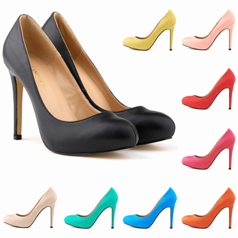 Court Heel Pointed - รองเท้าส้นสูงผู้หญิงไซส์ใหญ่ 42 ส้นบาง 11 ซม. หัวแหลม