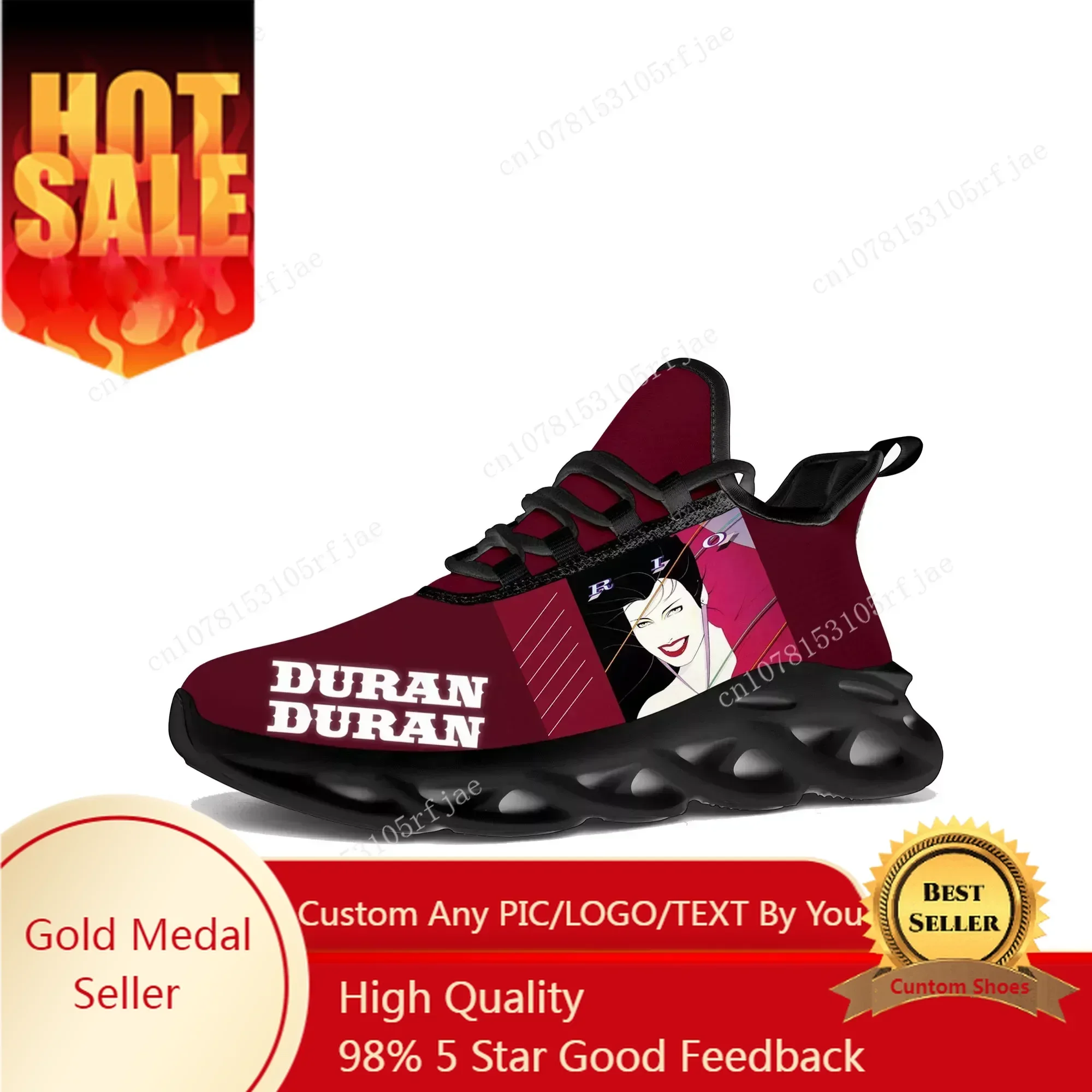 Women Shoes Running - ดูรัน ดูรัน แฟลตส์รองเท้าผ้าใบบุรุษสตรีแดนซ์ร็อคแบนด์กีฬารองเท้าวิ่งรองเท้าผ้าใบแบบผูกเชือกตาข่ายรองเท้าสั่งทำพิเศษรองเท้าสีดำ