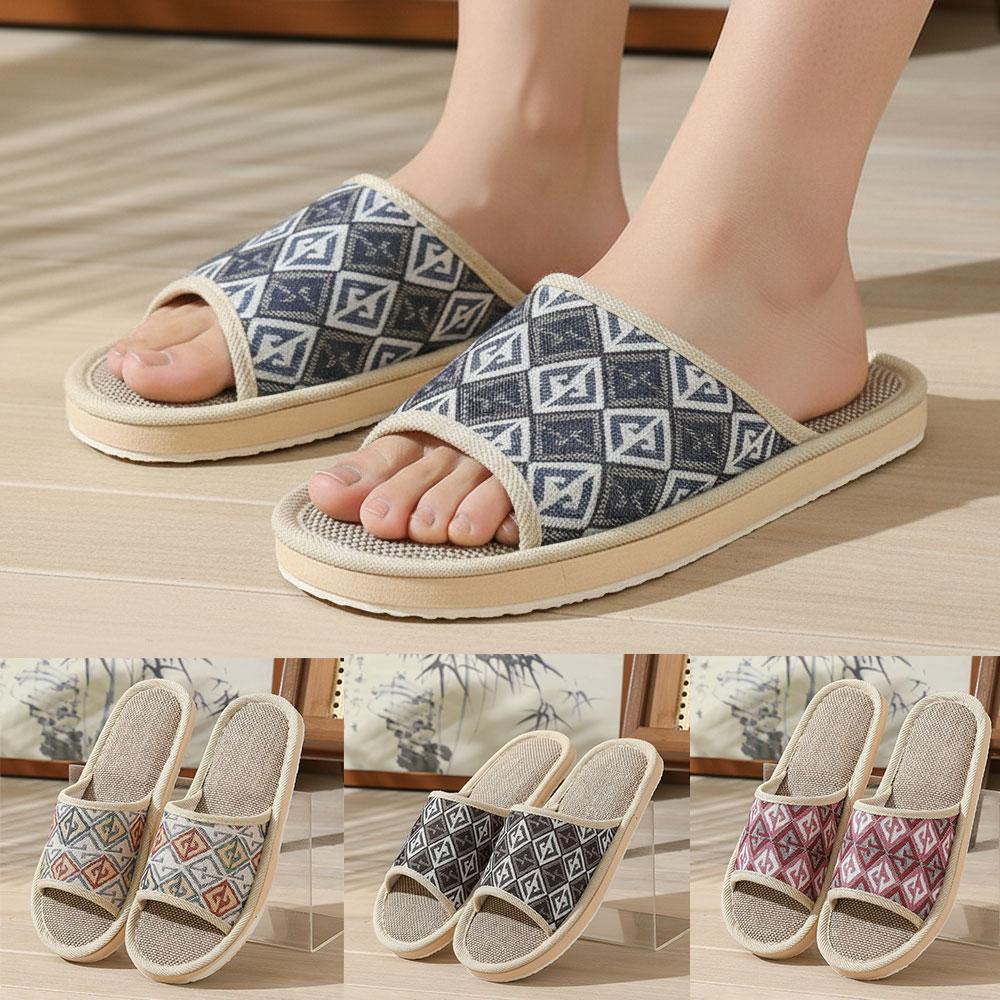 รองเท้าแตะผ้าลินินสี่ฤดูสำหรับ - Women'S Shoes To Men'S บทวิจารณ์และราคา