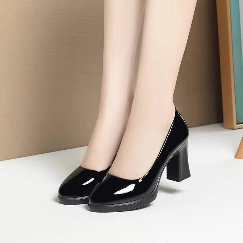 5 ซม.7 ซม.สบายBreathableตื้นBr - Court Heel Pointed บทวิจารณ์และราคา