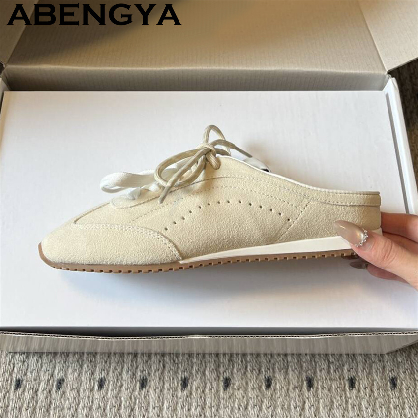 รองเท้าสลิปเปอร์แบบผูกเชือกสำห - Women Shoes Running บทวิจารณ์และราคา