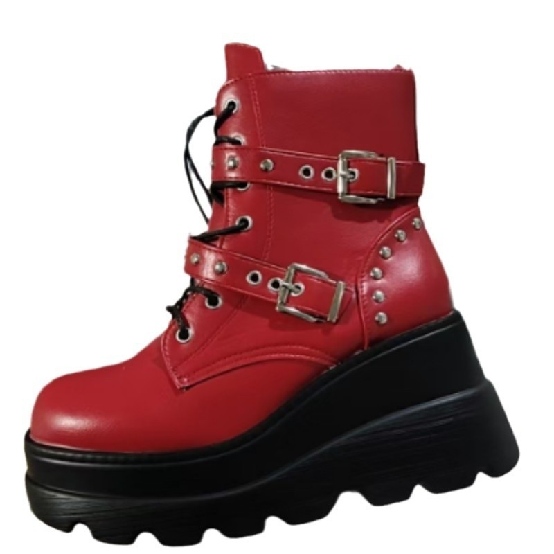 รองเท้าบูทข้อเท้าหนัง PU สำหรั - Women'S Shoes Size 40 In Us บทวิจารณ์และราคา
