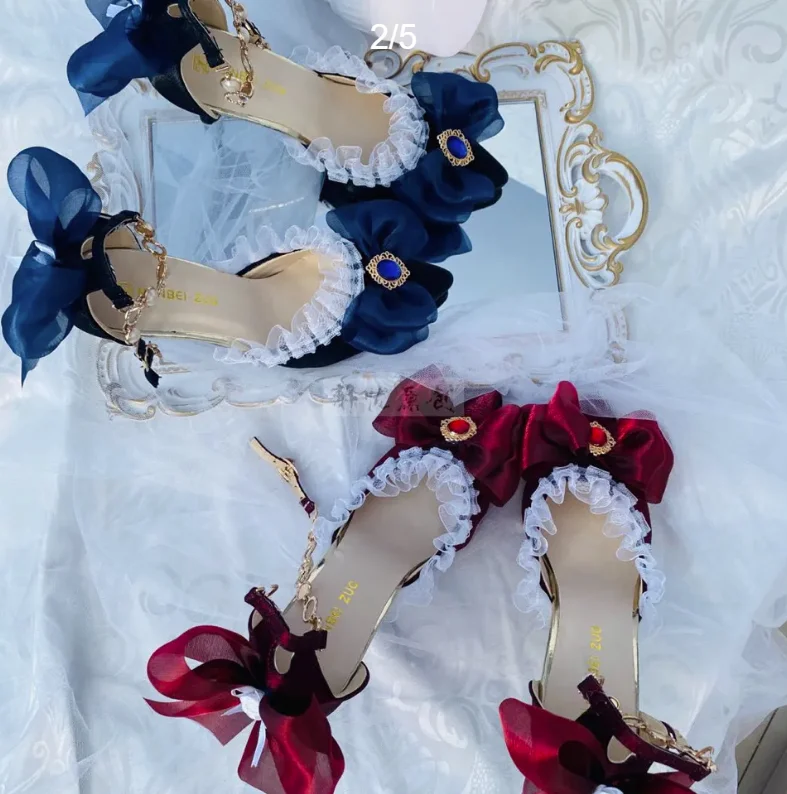 Lolita รองเท้าส้นสูงรองเท้า El - Court Heel Pointed บทวิจารณ์และราคา