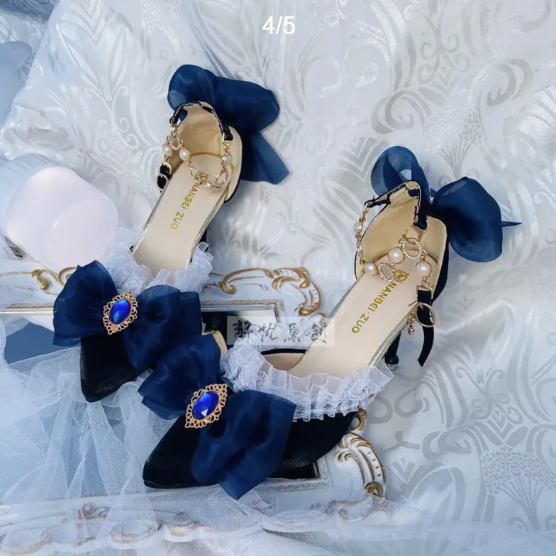 Lolita รองเท้าส้นสูงรองเท้า El - Court Heel Pointed บทวิจารณ์และราคา