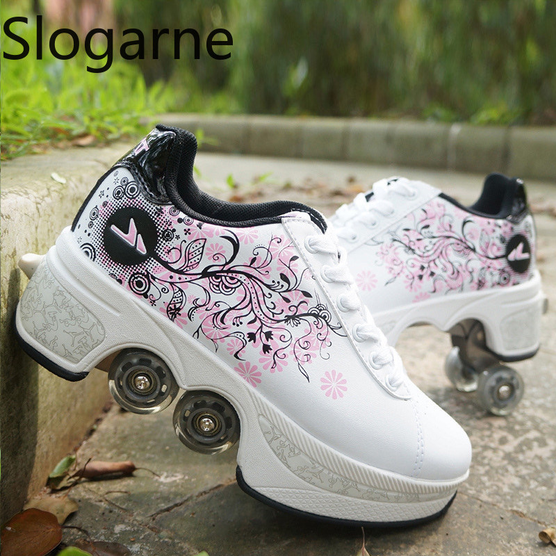รองเท้าสเก็ตแบบมีล้อ 4 ล้อ สำห - Women'S Shoes To Men'S บทวิจารณ์และราคา
