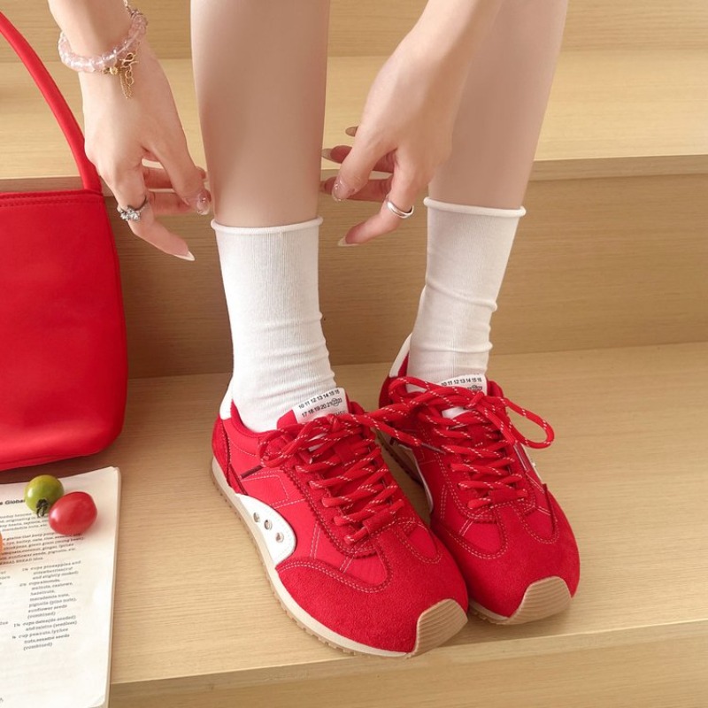 รองเท้าผ้าใบสีเรโทรสำหรับผู้หญ - Women Shoes Running บทวิจารณ์และราคา