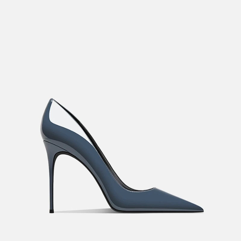 รองเท้าส้นสูงสีเทา-น้ำเงินสำหร - Women'S Shoes Navy Blue บทวิจารณ์และราคา