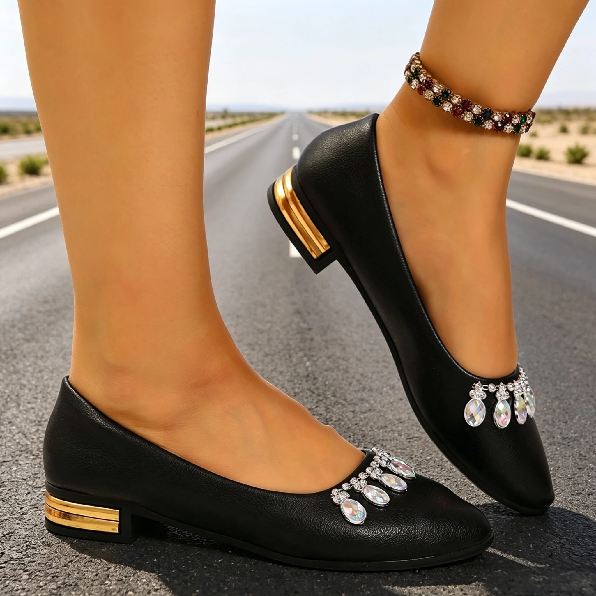 รองเท้าส้นแบนสำหรับผู้หญิง หัว - Women'S Shoes บทวิจารณ์และราคา