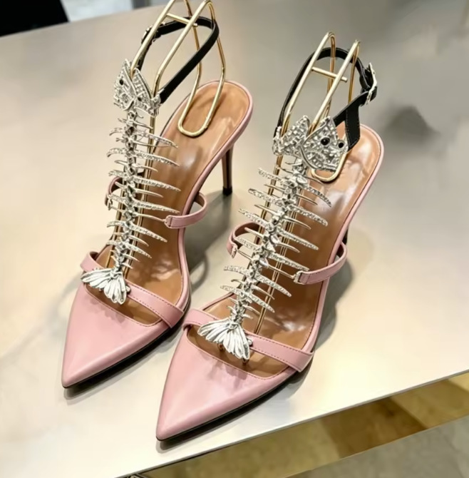 รองเท้าส้นสูงแบบส้นเข็มประดับเ - Women'S Shoes Large บทวิจารณ์และราคา
