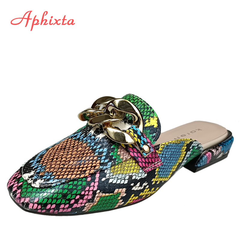Aphixta ฤดูร้อนใหม่ผู้หญิงงูพิ - Gold Chain Sandal บทวิจารณ์และราคา