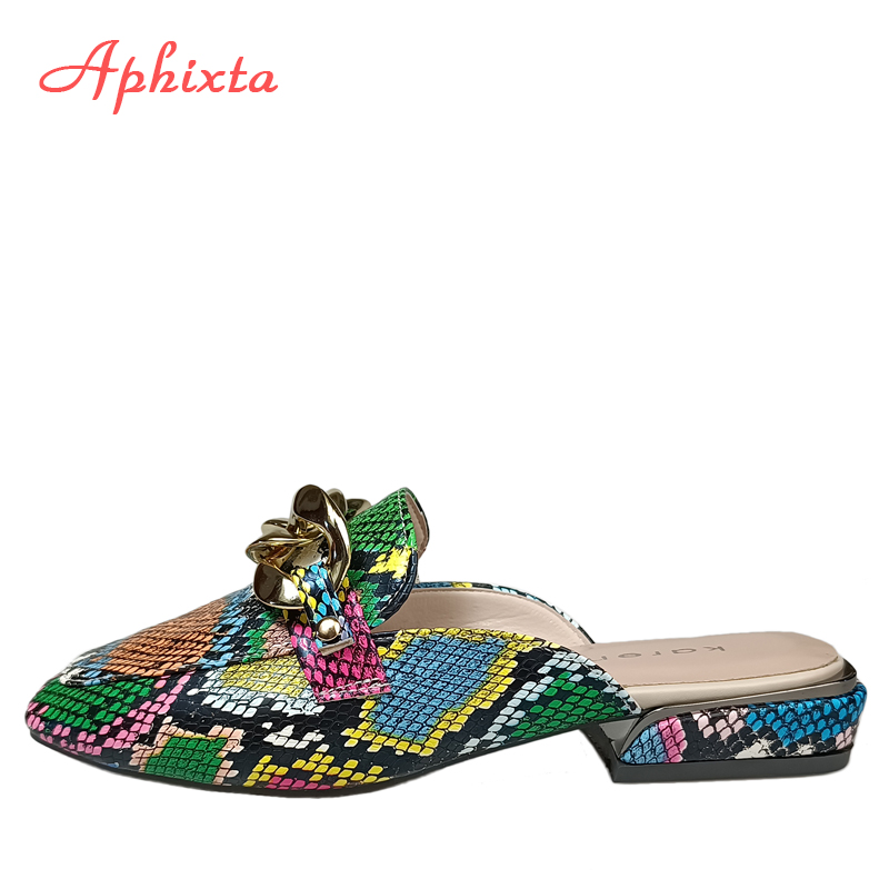 Aphixta ฤดูร้อนใหม่ผู้หญิงงูพิ - Gold Chain Sandal บทวิจารณ์และราคา