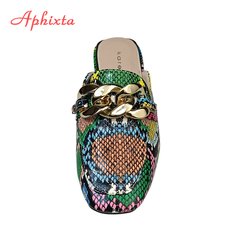 Aphixta ฤดูร้อนใหม่ผู้หญิงงูพิ - Gold Chain Sandal บทวิจารณ์และราคา