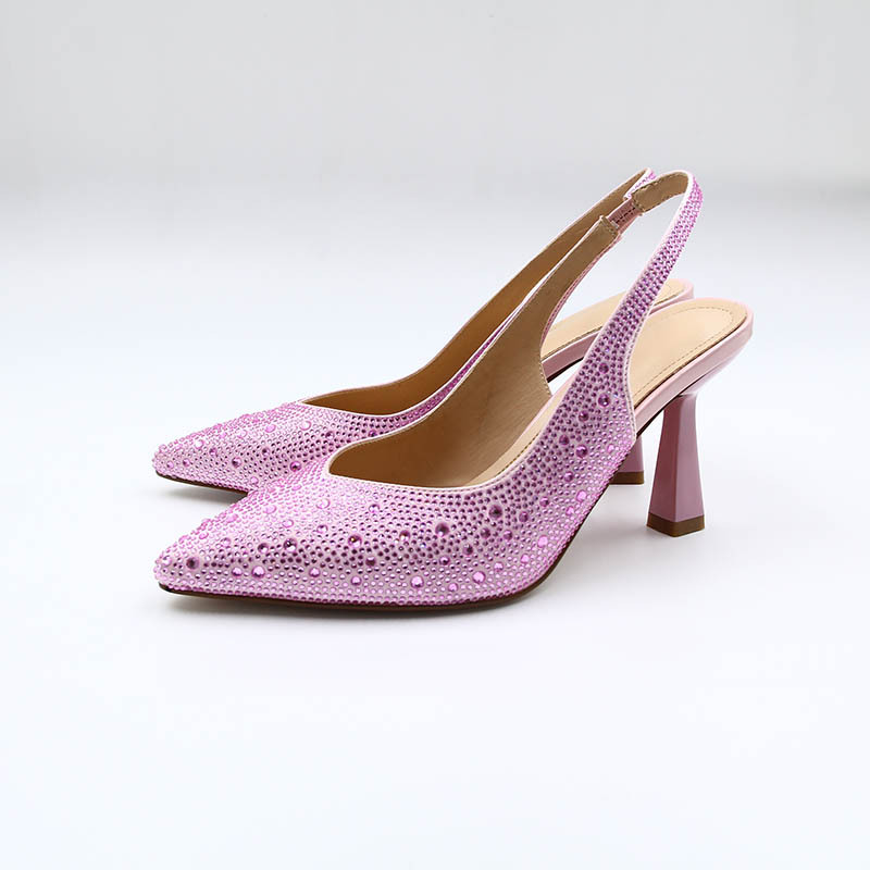 รองเท้าส้นสูงแบบสวมประดับเพชรป - Women'S Shoes Large บทวิจารณ์และราคา