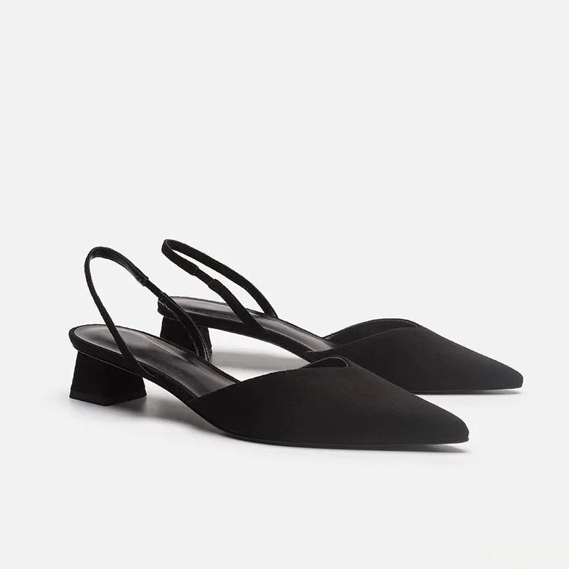 รองเท้าส้นเตี้ยแบบส้นบล็อกสำหร - Low Block Heel Pump บทวิจารณ์และราคา