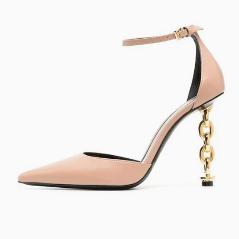 รองเท้าส้นสูงแบบเปิดนิ้วเท้าปร - Gold Chain Sandal บทวิจารณ์และราคา
