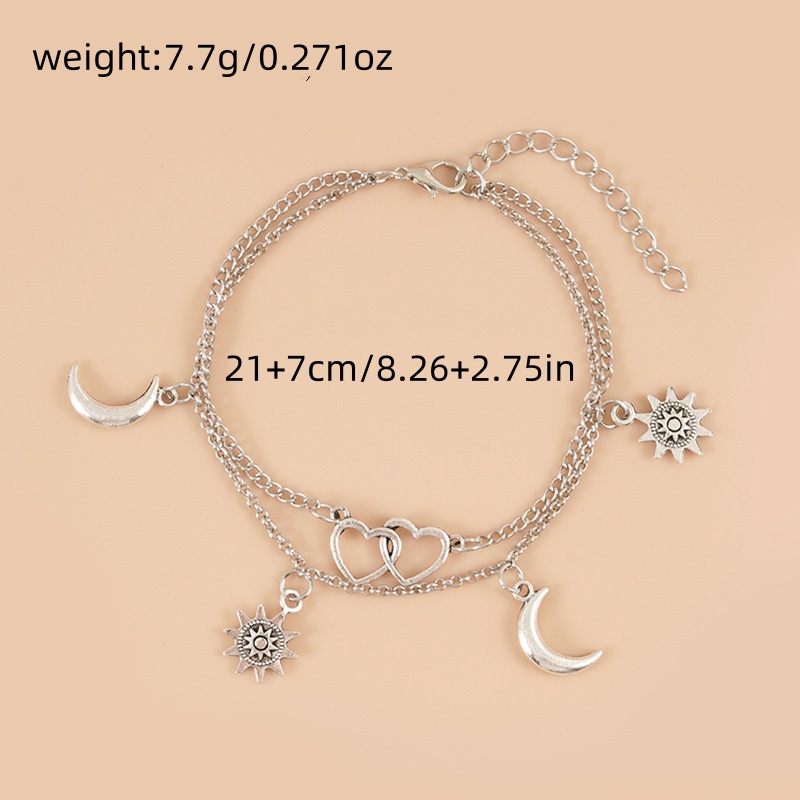 2025 2 ชั้นรูปหัวใจ Moon Sun G - Gold Chain Sandal บทวิจารณ์และราคา
