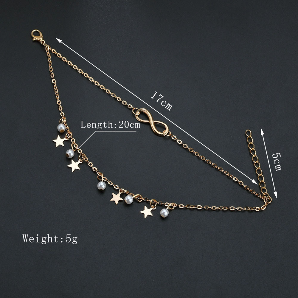 เรียบง่ายพู่ Double Star Pearl - Gold Chain Sandal บทวิจารณ์และราคา