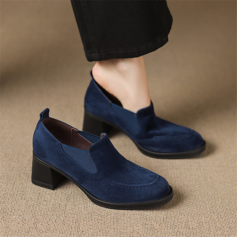 รองเท้าผู้หญิงหนังแกะแบบใหม่สำ - Women'S Shoes Navy Blue บทวิจารณ์และราคา