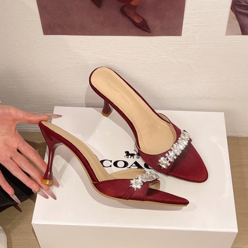 รองเท้าส้นสูงประดับคริสตัลสำหร - Women'S Shoes Size 40 In Us บทวิจารณ์และราคา